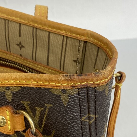 LOUIS VUITTON Authentic Brown Monogram Neverfull PM Tote Bag - Picture 7 of 12